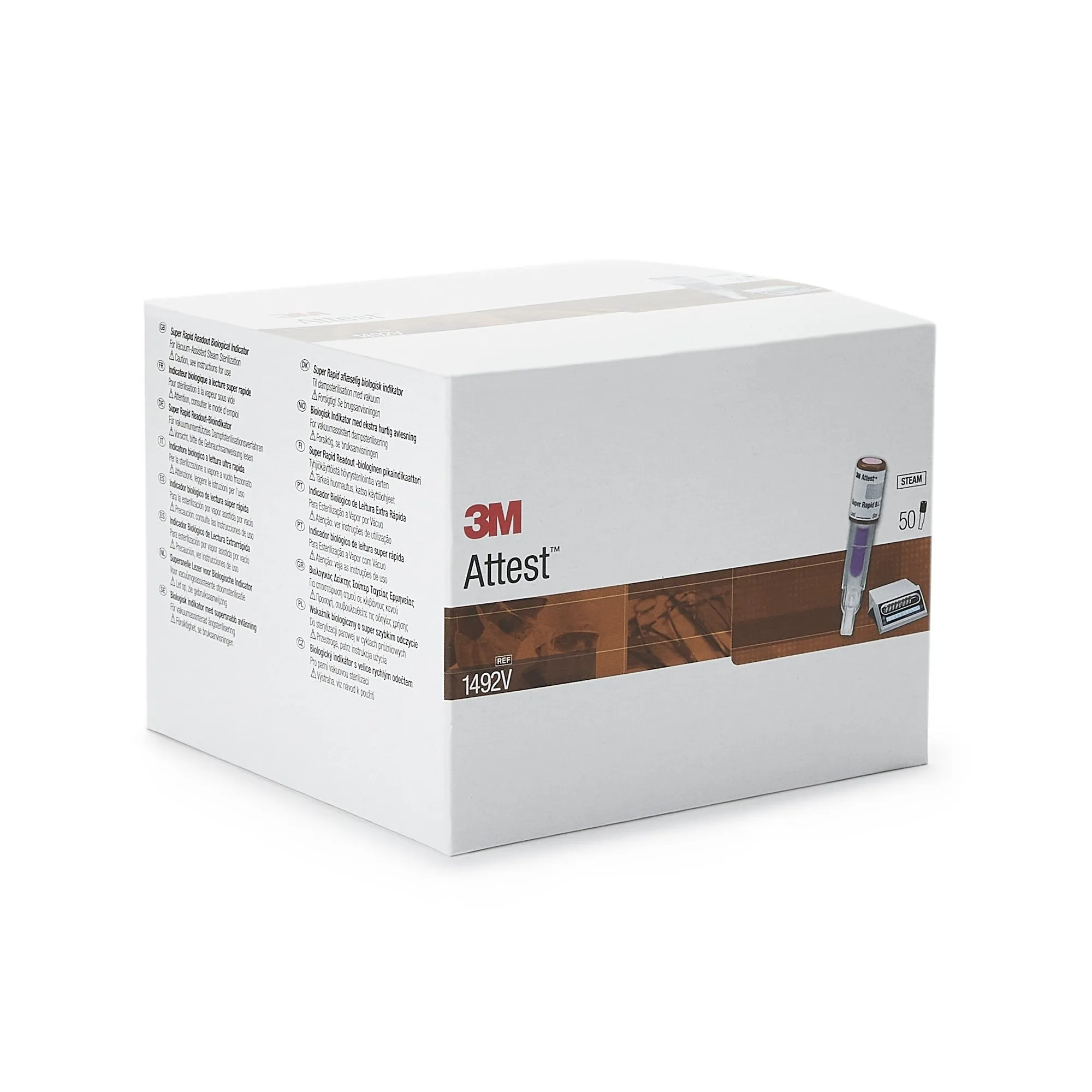 3M™ Attest™ Super Rapid Readout Sterilization Biological Indicator Vial, 1 Box of 50