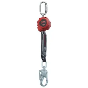 3M™ Rebel Self-Retracting Lifeline, 6 ft, Swiveling Snap Hook, 310lb Cap, Red/Gray, 3100404