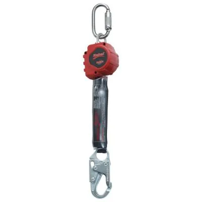 3M™ Rebel Self-Retracting Lifeline, 6ft, Self-Locking Snap Hook, 310lb Cap, Red/Gray, 3100403