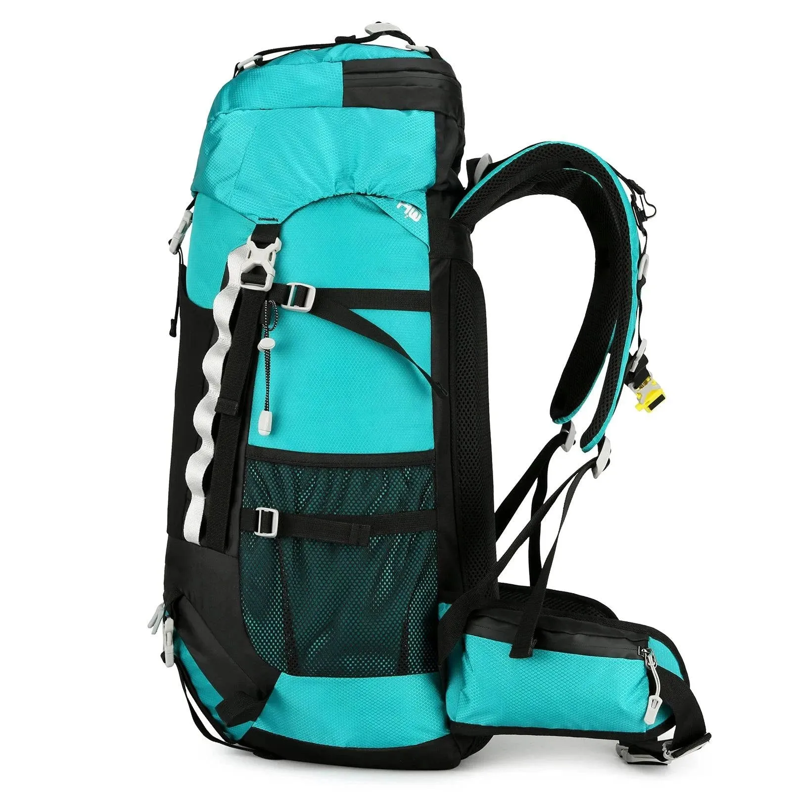 60L Large Capacity Hiking Backpack Waterproof Backpacking Mountaineering Backpack with Rain Cover for Climbing Trekking Camping