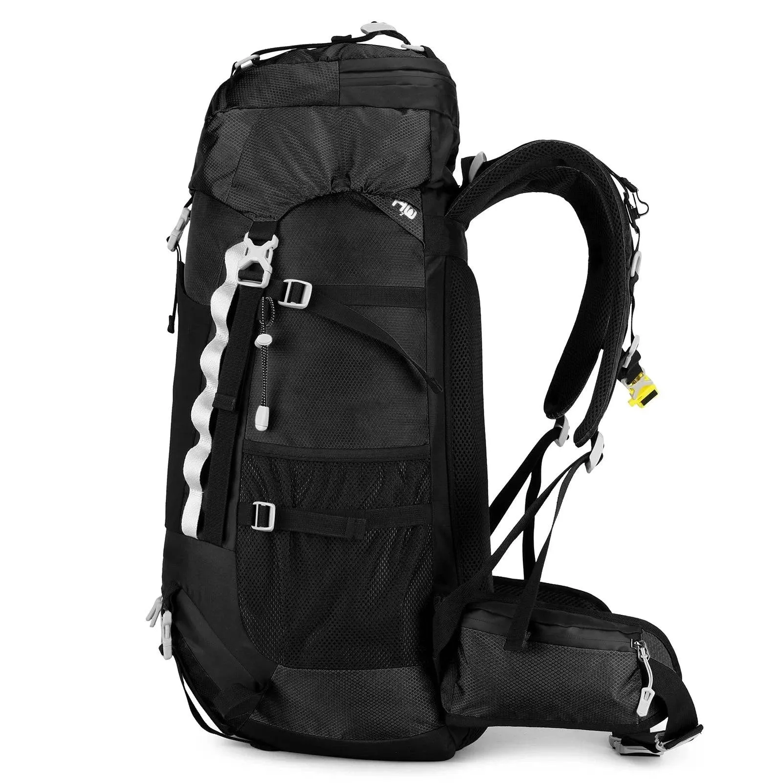 60L Large Capacity Hiking Backpack Waterproof Backpacking Mountaineering Backpack with Rain Cover for Climbing Trekking Camping