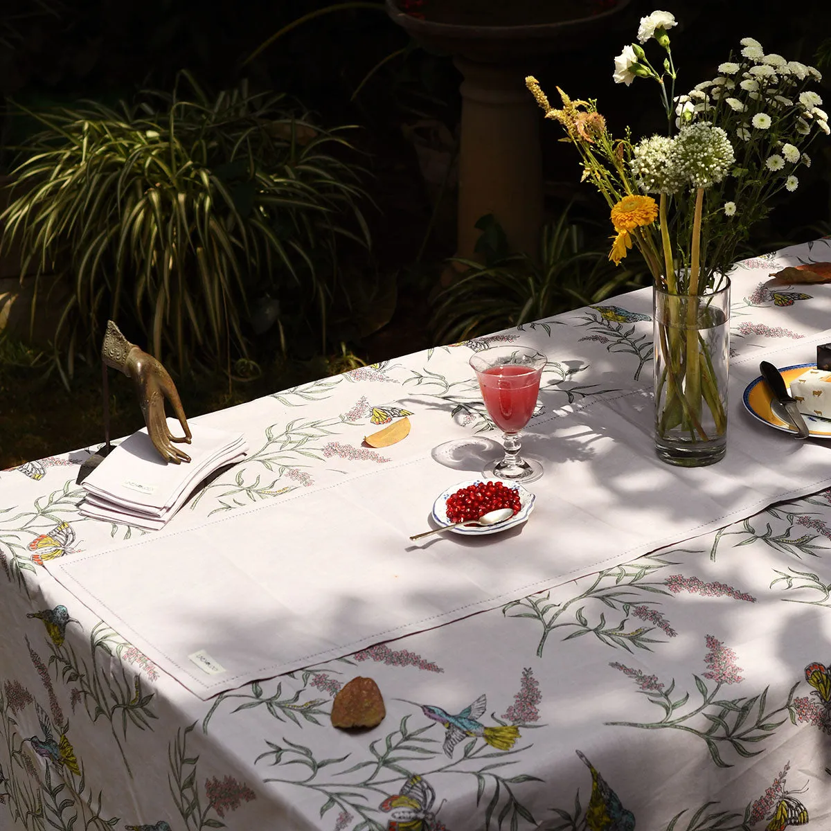 Acrylic Coated Table runner - Buddleia -Orchid Hush - Plain