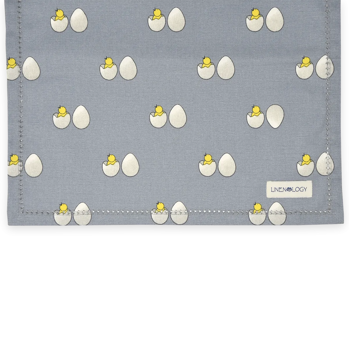 Acrylic Coated Table Runner - Chick & Egg - Blue Fog