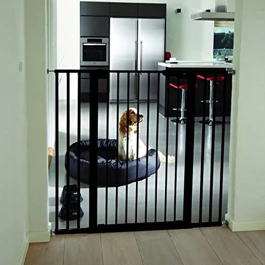 Baby Dan Pet Premier Extra Tall Pressure Fit Gate with 2 Extensions (Black) by Scandinavian Pet Design