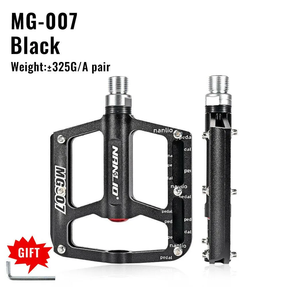 Bicycle Pedals NanLio MG007 Ultralight 3 Sealed Bearings Cycling Aluminium Alloy MTB Pedals Bike Flat BMX Bike Accessories