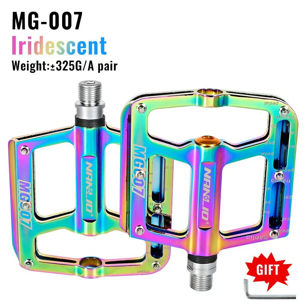 Bicycle Pedals NanLio MG007 Ultralight 3 Sealed Bearings Cycling Aluminium Alloy MTB Pedals Bike Flat BMX Bike Accessories