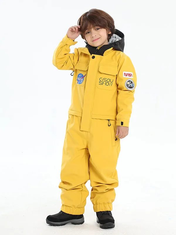 Boy & Girls Unisex Gsou Snow Nasa Space Ski Suit One Piece Snowsuits