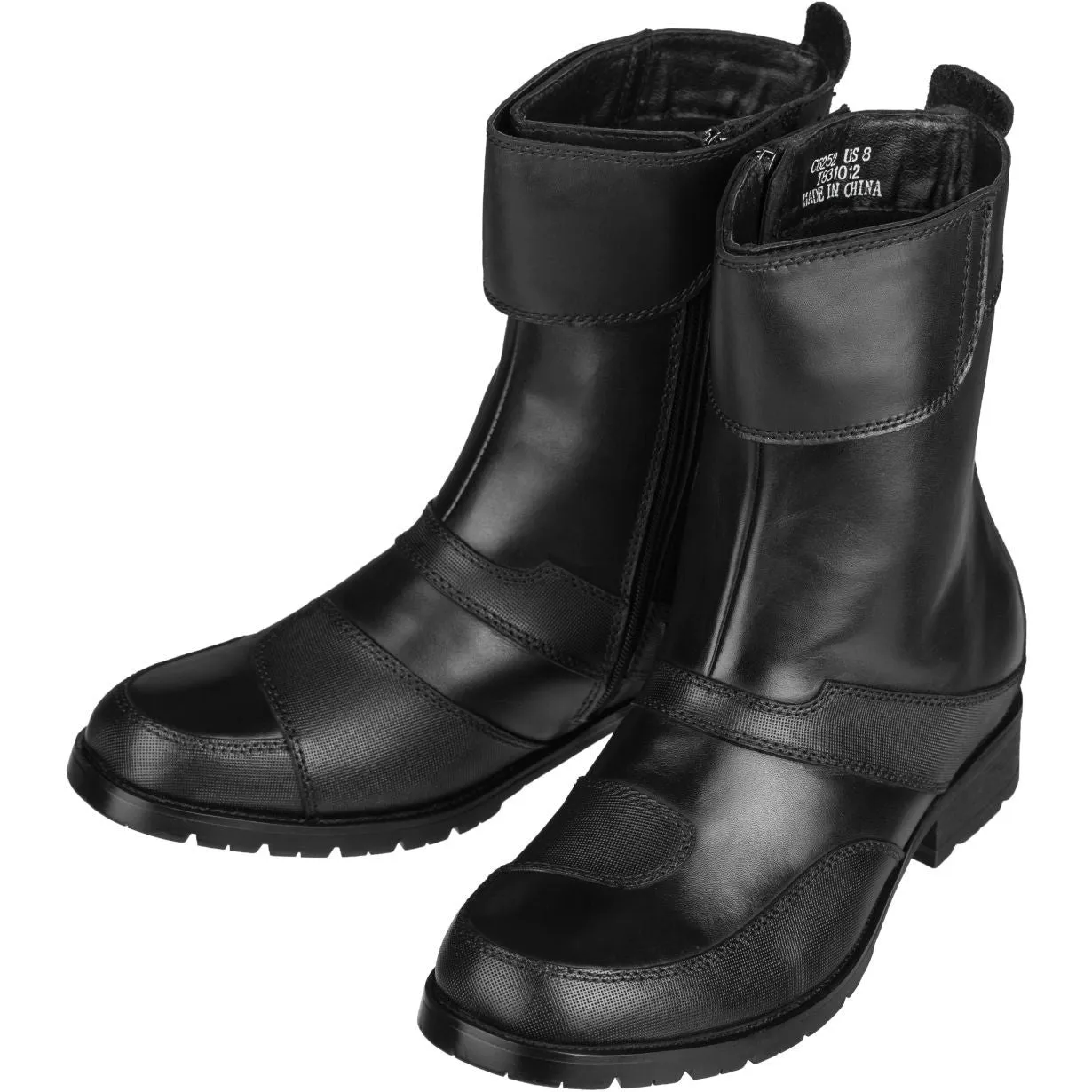 CALTO Zipper High-Top Biker Boots - 3.3 Inches - G6252