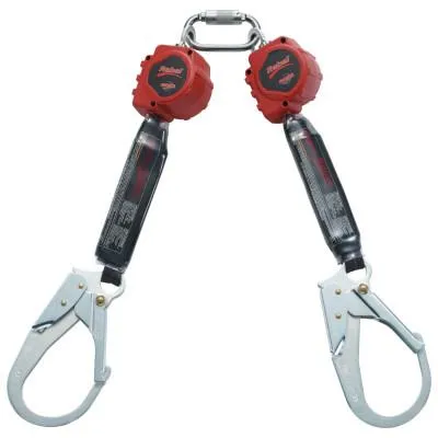 Capital Safety Rebel Self-Retracting Lifeline, 6 ft, Self-Locking Rebar Hook, 310lb Cap, RD/GY, 70007454237