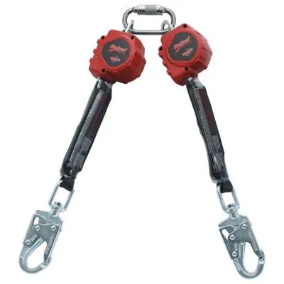 Capital Safety Rebel Self-Retracting Lifeline, 6 ft, Swivel Snap Hook, Twin-Leg, 310lb Cap, 70007454229