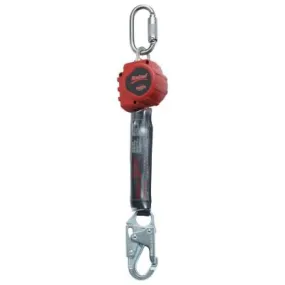 Capital Safety Rebel Self-Retracting Lifeline, 6ft, Self-Locking Snap Hook, 310lb Cap, Red/Gray, 70007442927