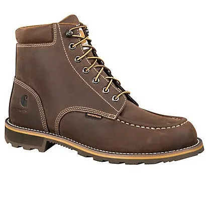 CARHARTT MEN'S 6" WATERPROOF MOC TOE WORK BOOT #CMW6197