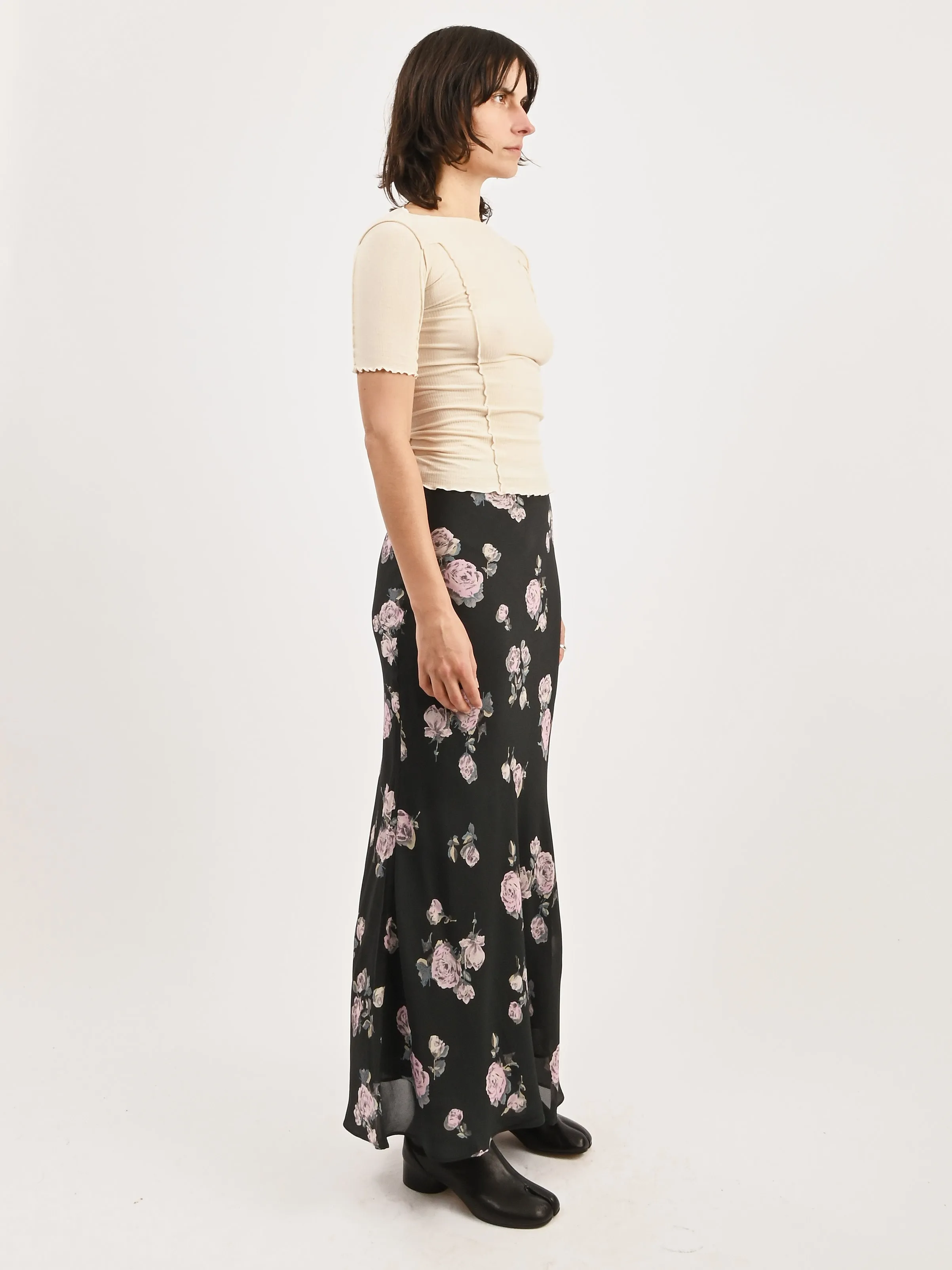 Climbing Ivy Fluid Crepe Maxi Skirt