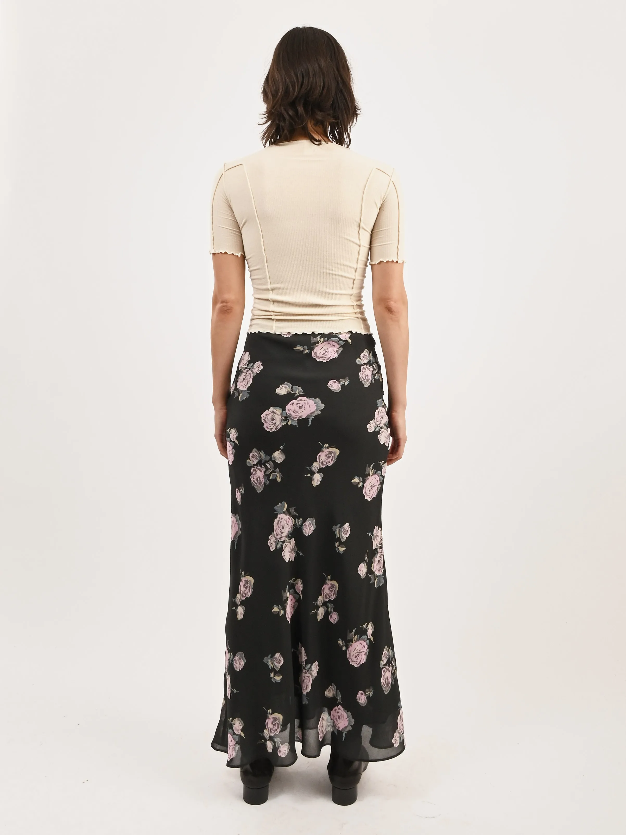 Climbing Ivy Fluid Crepe Maxi Skirt