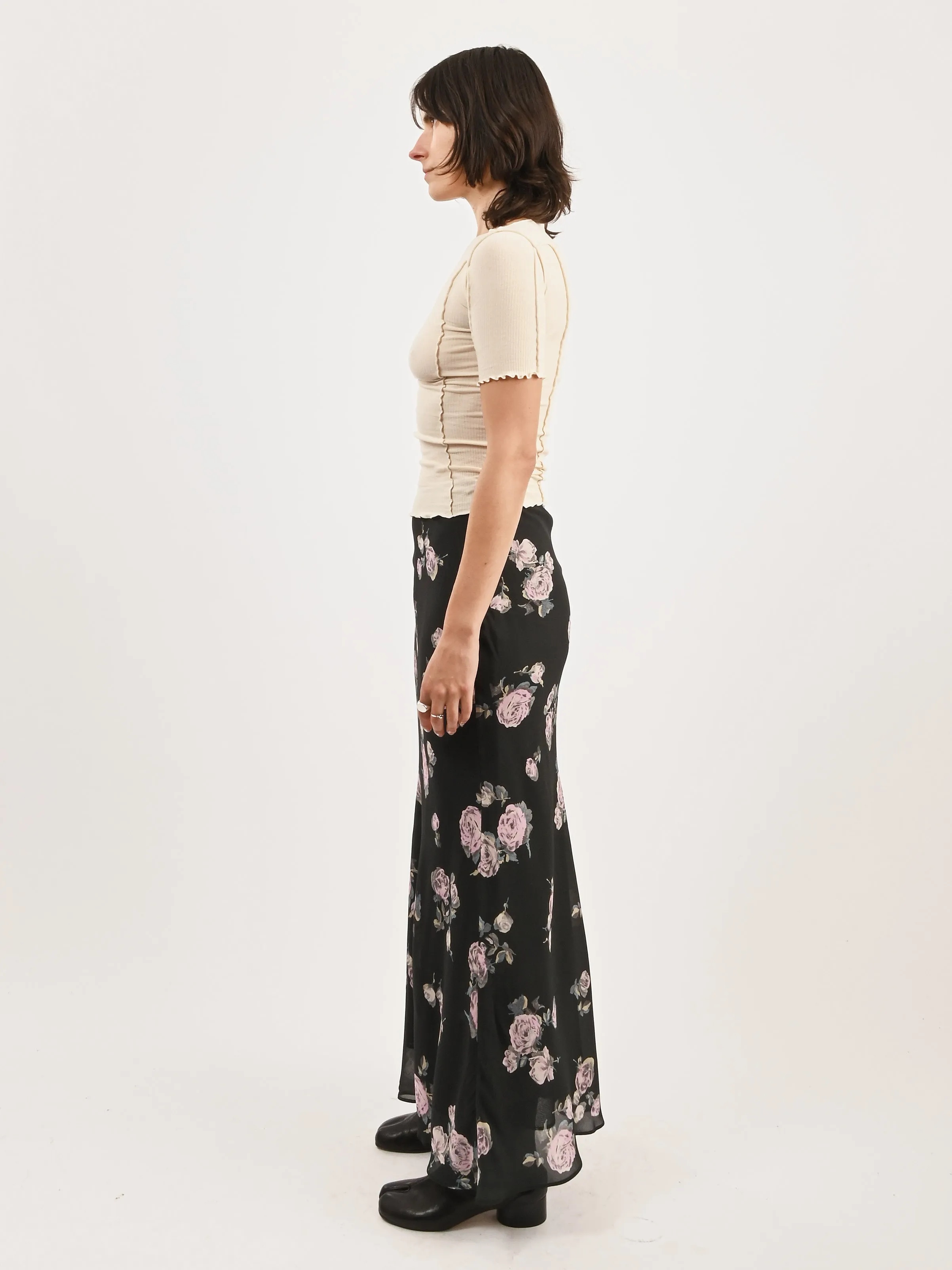 Climbing Ivy Fluid Crepe Maxi Skirt