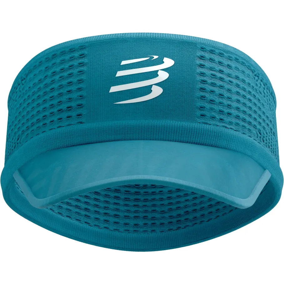 Compressport Unisex's Spiderweb Headband ON/OFF - Mosaic Blue