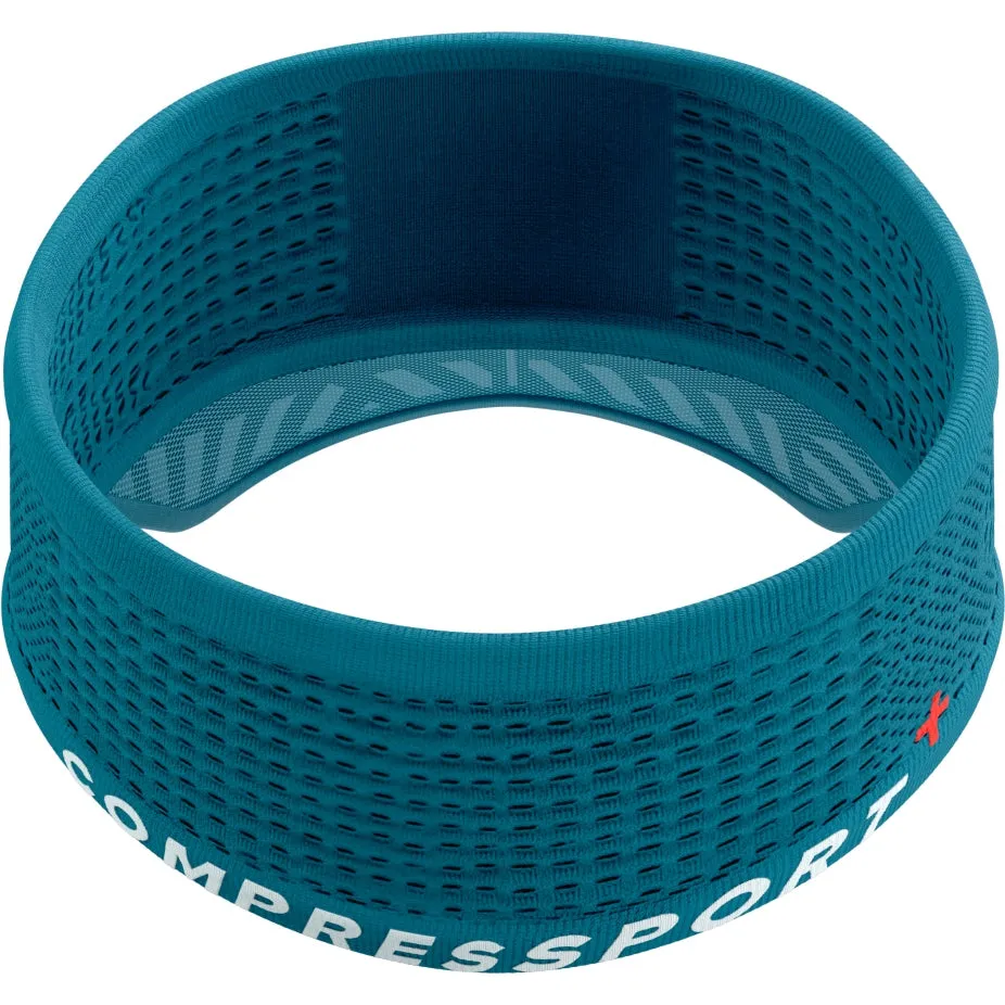 Compressport Unisex's Spiderweb Headband ON/OFF - Mosaic Blue