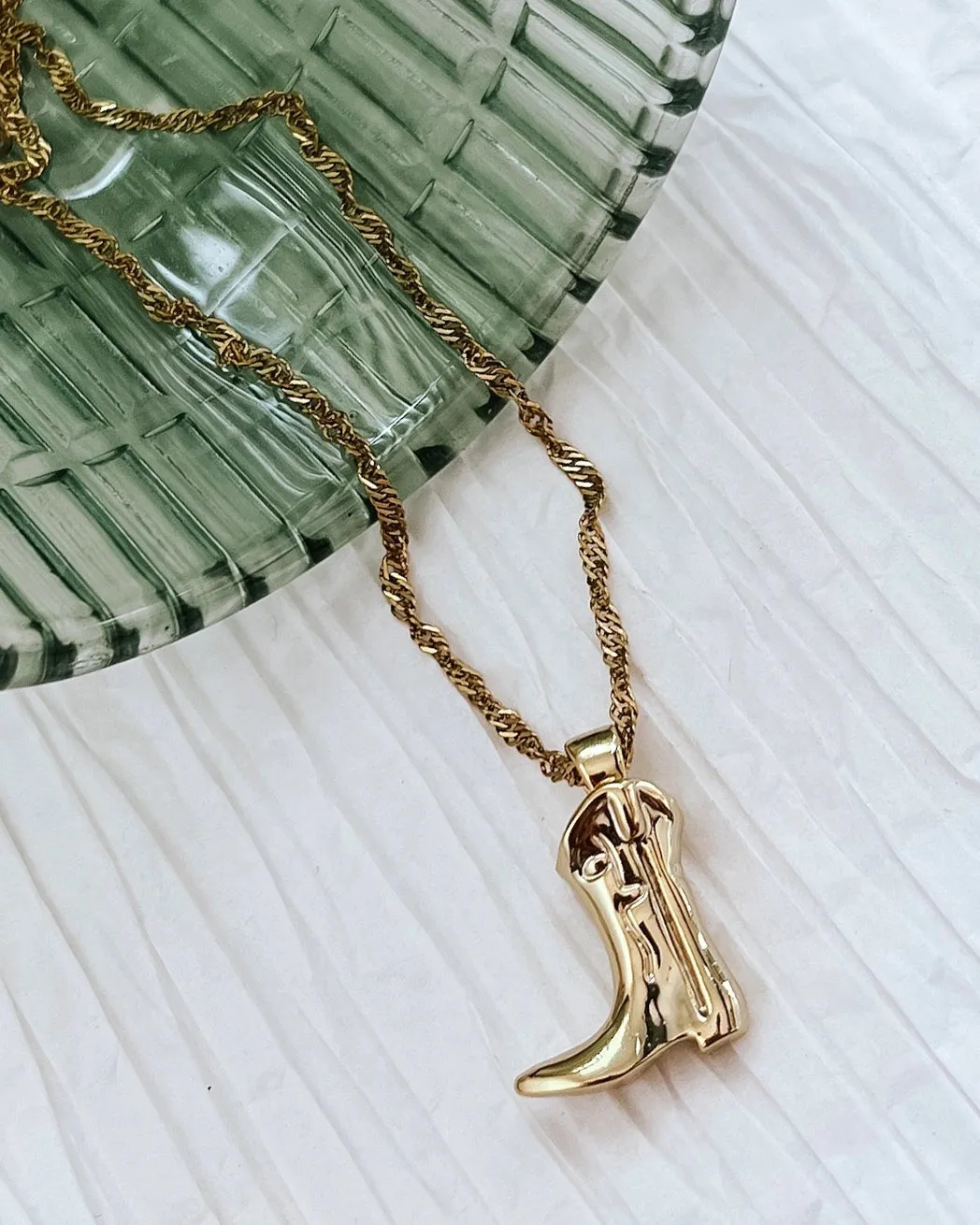 Cowgirl Up Boot Necklace