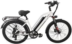 EcoMotion e-City  Electric Bicycle White Ladies 17" Frame - In Store Pickup Only