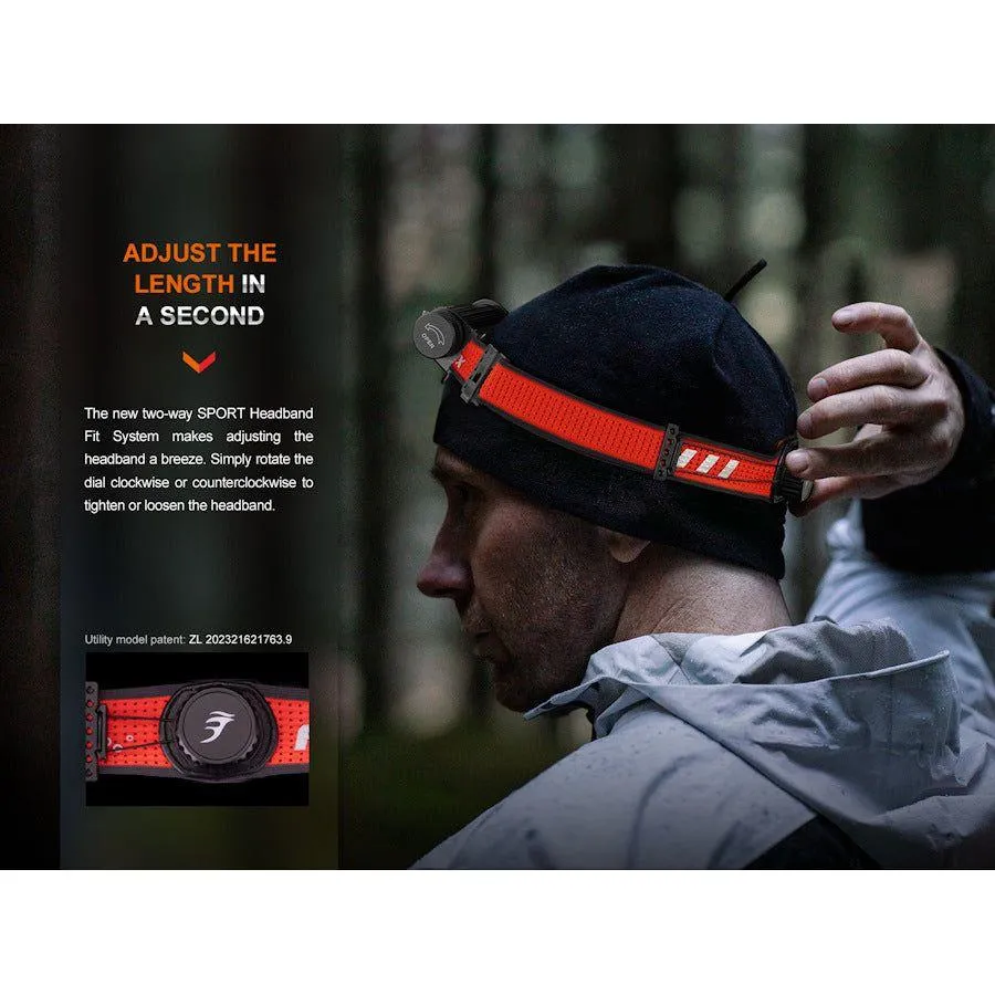 Fenix HM62-T Light Weight Trail Running USB Rechargeable Headtorch - Magma