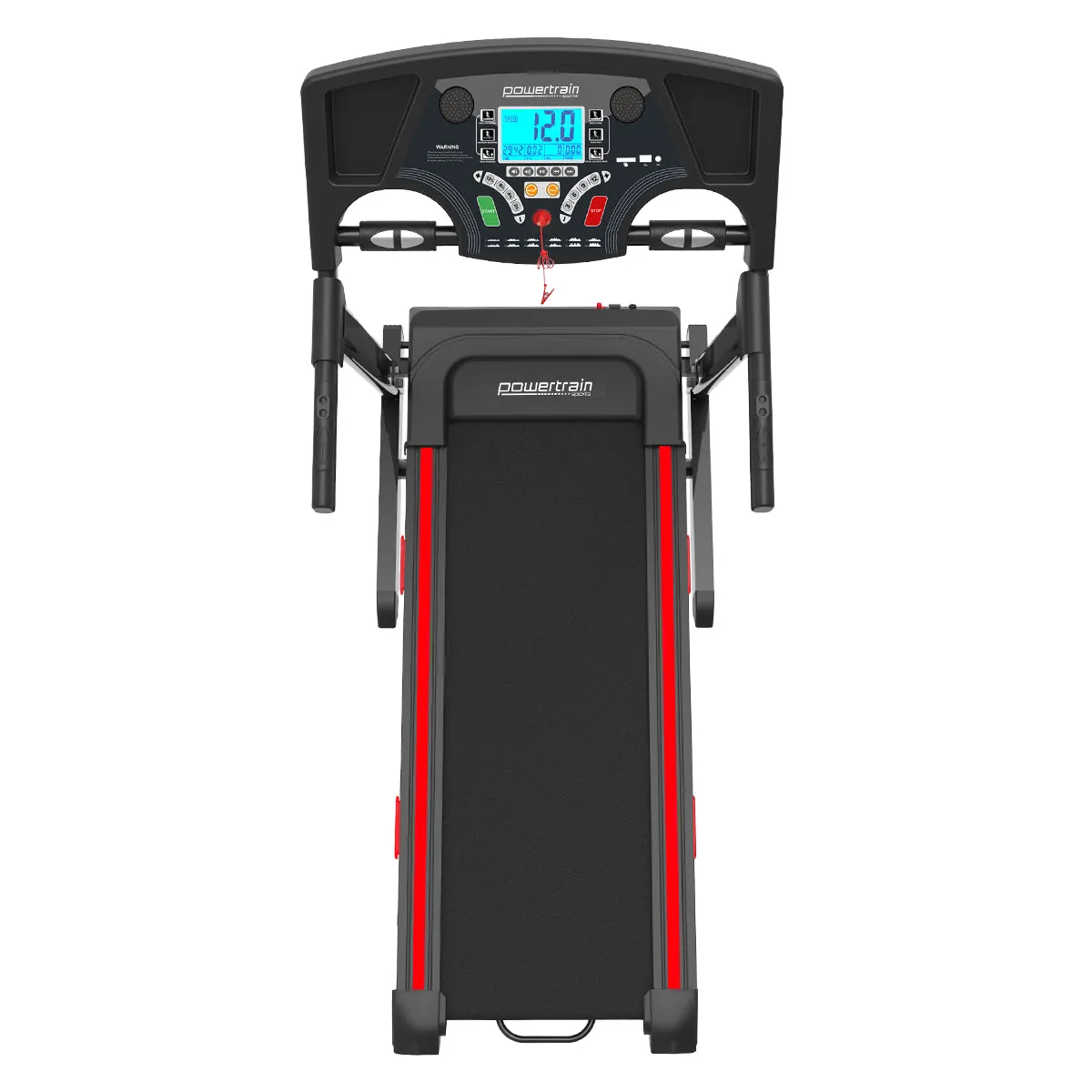 Foldable Electric Treadmill with 15 Levels Incline, 5in LCD - Powertrain