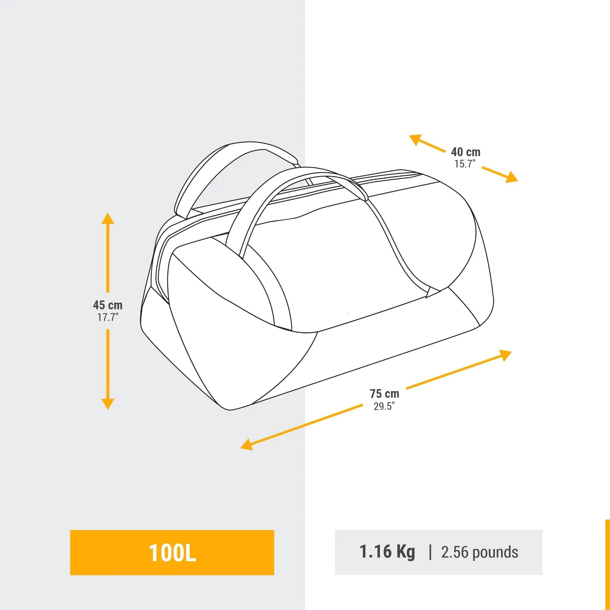 Forclaz 100 L Duffel Bag