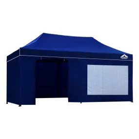 Gazebo Pop Up Marquee 3x6m Folding Wedding Tent Gazebos Shade Blue