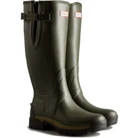 Hunter | Balmoral Side Adj Neoprene Wellingtons | Dark Olive