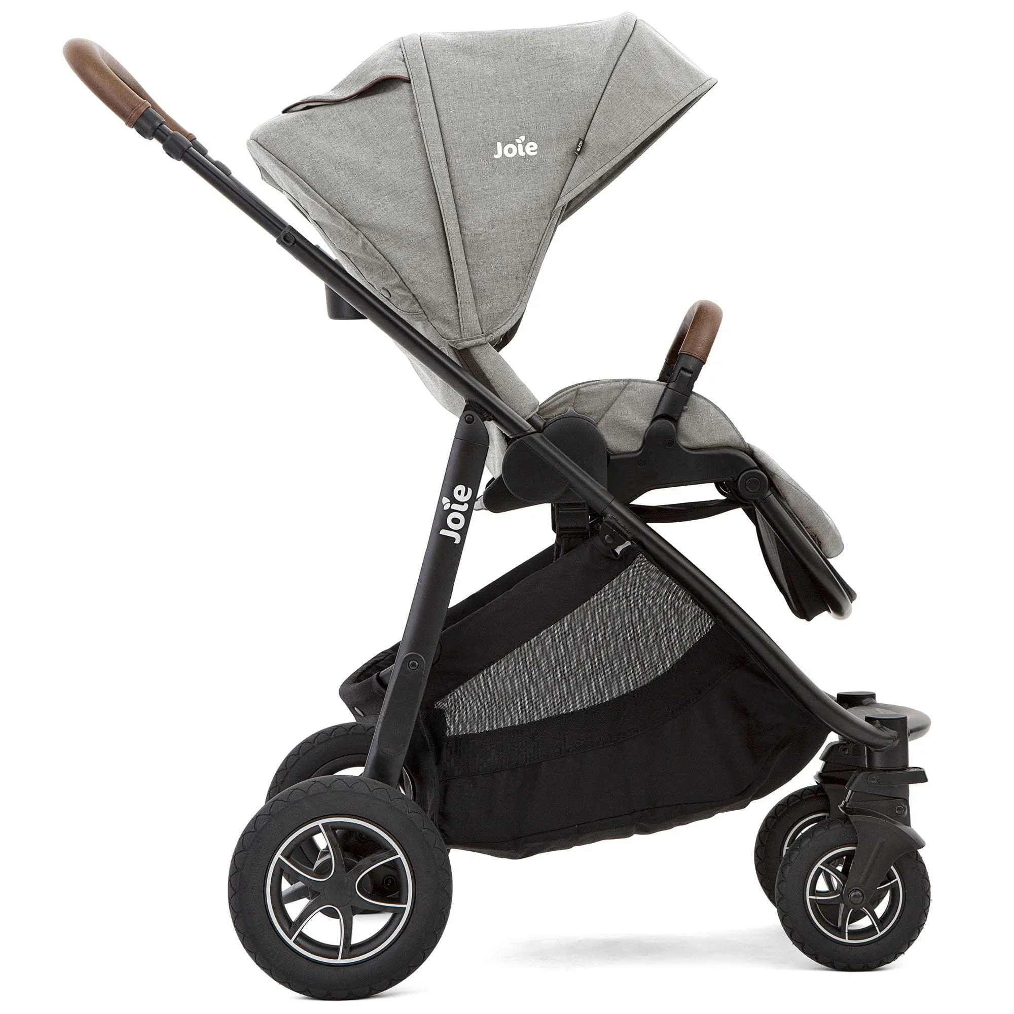 Joie Versatrax Pushchair and Ramble XL Carrycot in Pebble