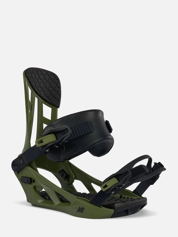 K2 2024 Indy Snowboard Bindings - Moss