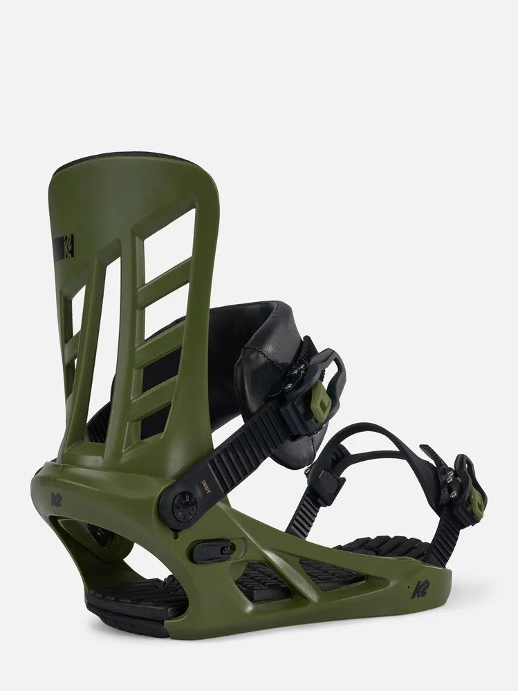 K2 2024 Indy Snowboard Bindings - Moss