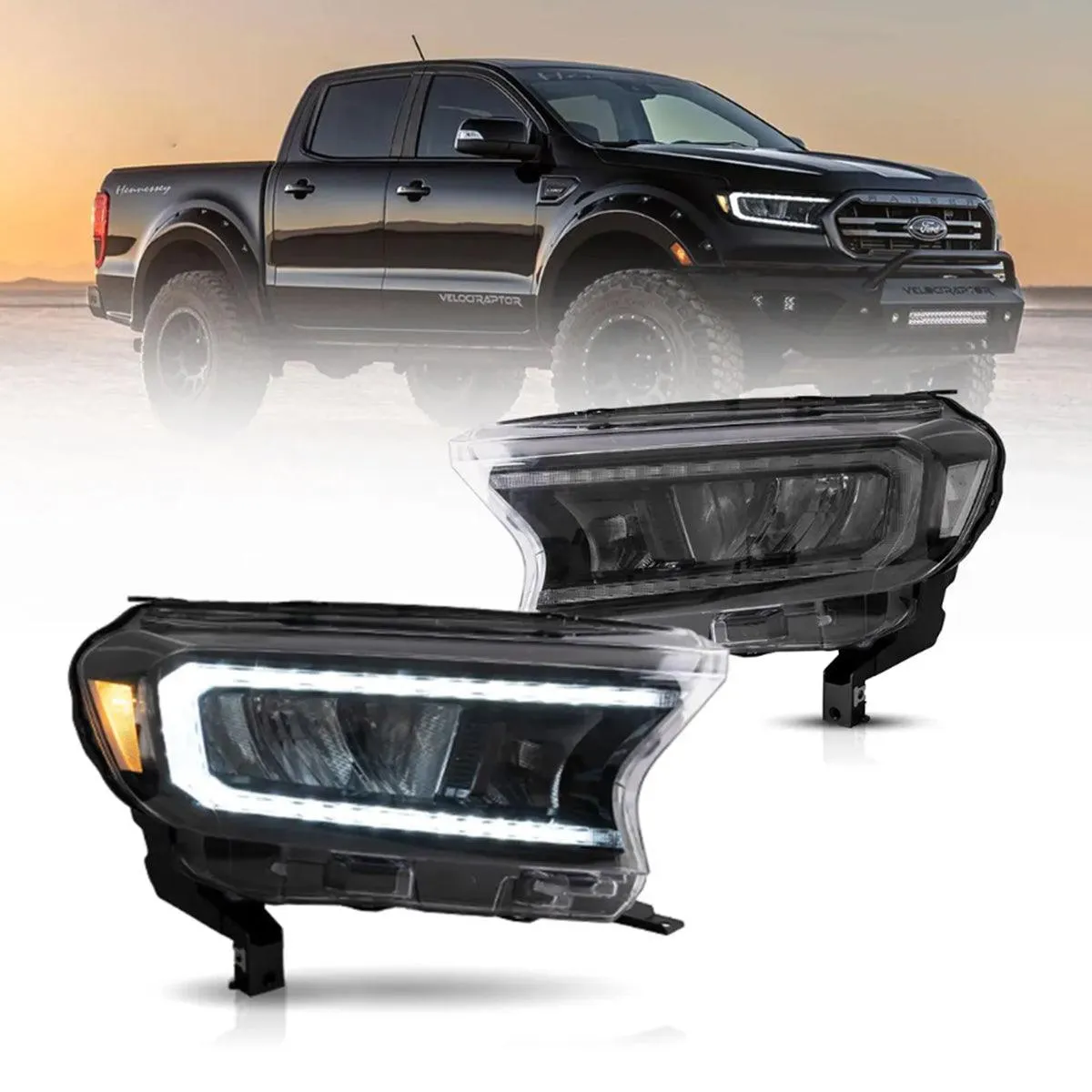 LED Headlight Assembly Reflection Bowl For 2019-2022 Ford Ranger [US Types]