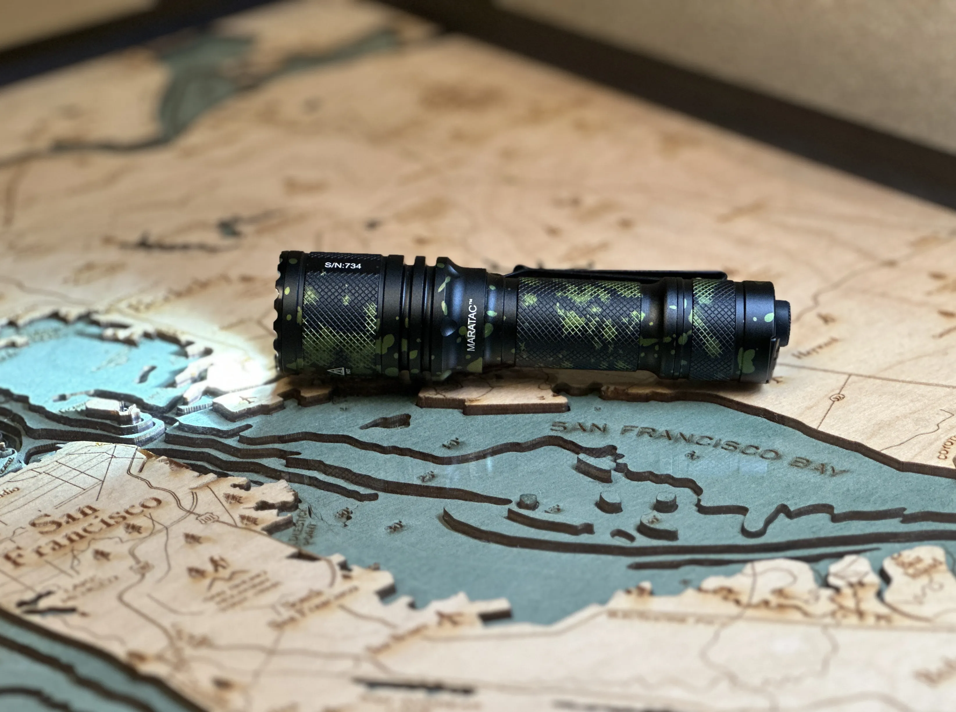 Limited Edition 33rd CountyComm Anniversary Light - Splash - Tactical Defender P16 Dual Switch / Acebeam® & Maratac® Collab Flashlight ( Flash Sale! )