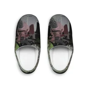 Men's Indoor Slippers ... 3-Wheeln' N' Groovin The Mountain Roads ... Central Idaho ... Original Works ...