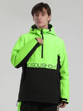 Men's Reflective Letter Block Snowboard Jacket