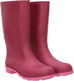 Mountain Warehouse Plain Kids Wellies - Waterproof, Soft Jersey Lined Wellington Boots with Gripped Sole for Boys & Girls