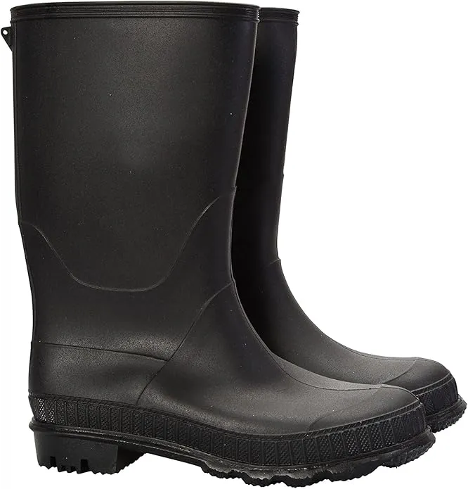 Mountain Warehouse Plain Kids Wellies - Waterproof, Soft Jersey Lined Wellington Boots with Gripped Sole for Boys & Girls