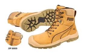 Puma Conquest Waterproof Zip Side Safety Boot (Wheat) 630727