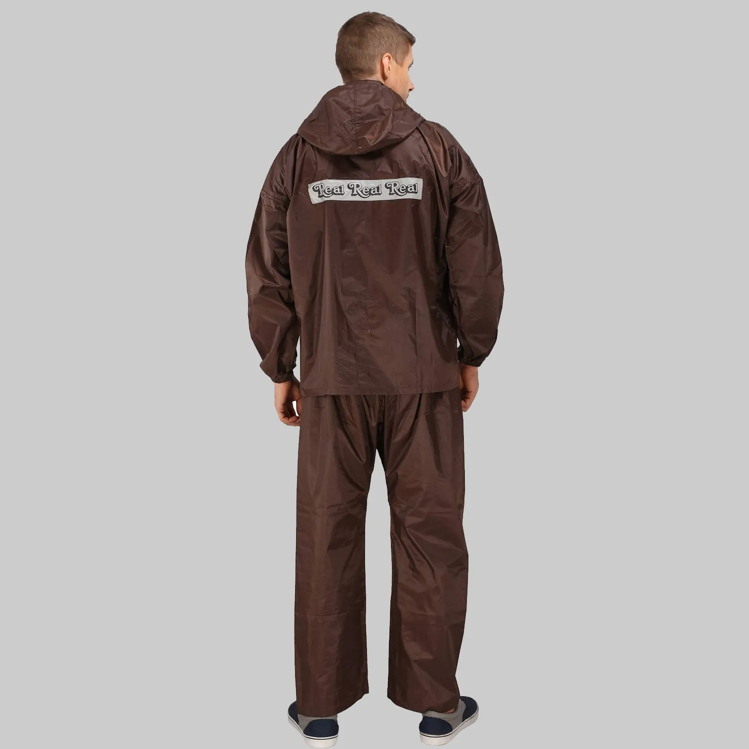 Rain Jacket & Pant Combo Brown-Real Skipper