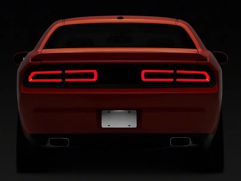 Raxiom Tail Lights Dodge Challenger (2008-2014) [LED w/ Sequential Turn Signal] Black w/ Smoked Lens