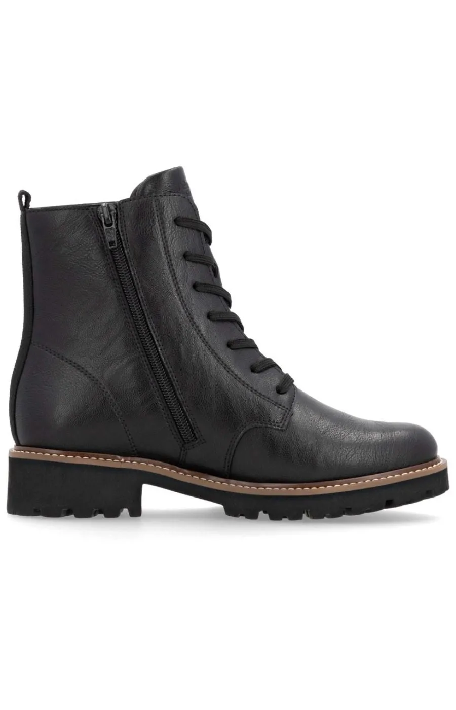 Remonte Lace Up Boots in Black