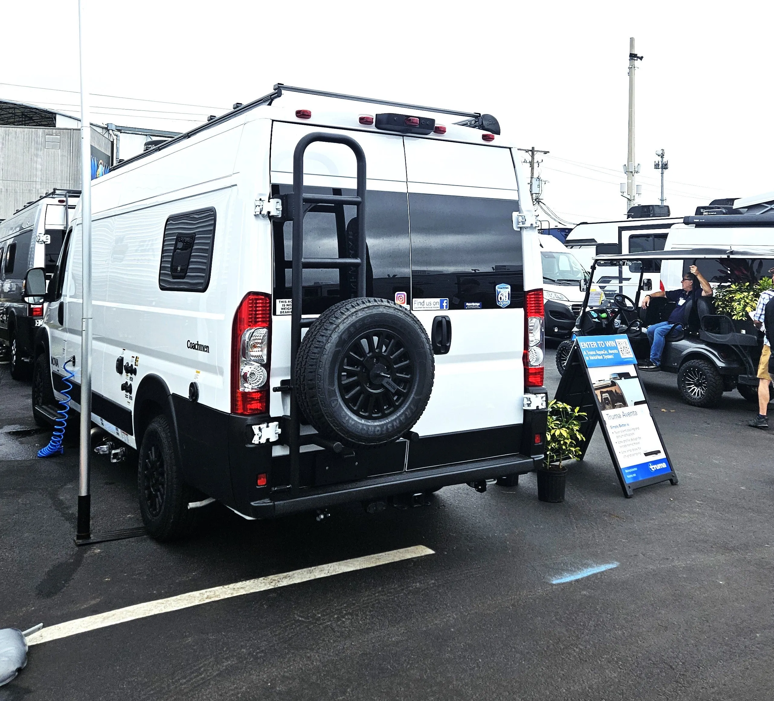 Rover Vans Tire Carrier & Ladder Combo for Ram ProMaster - Drill Through Version