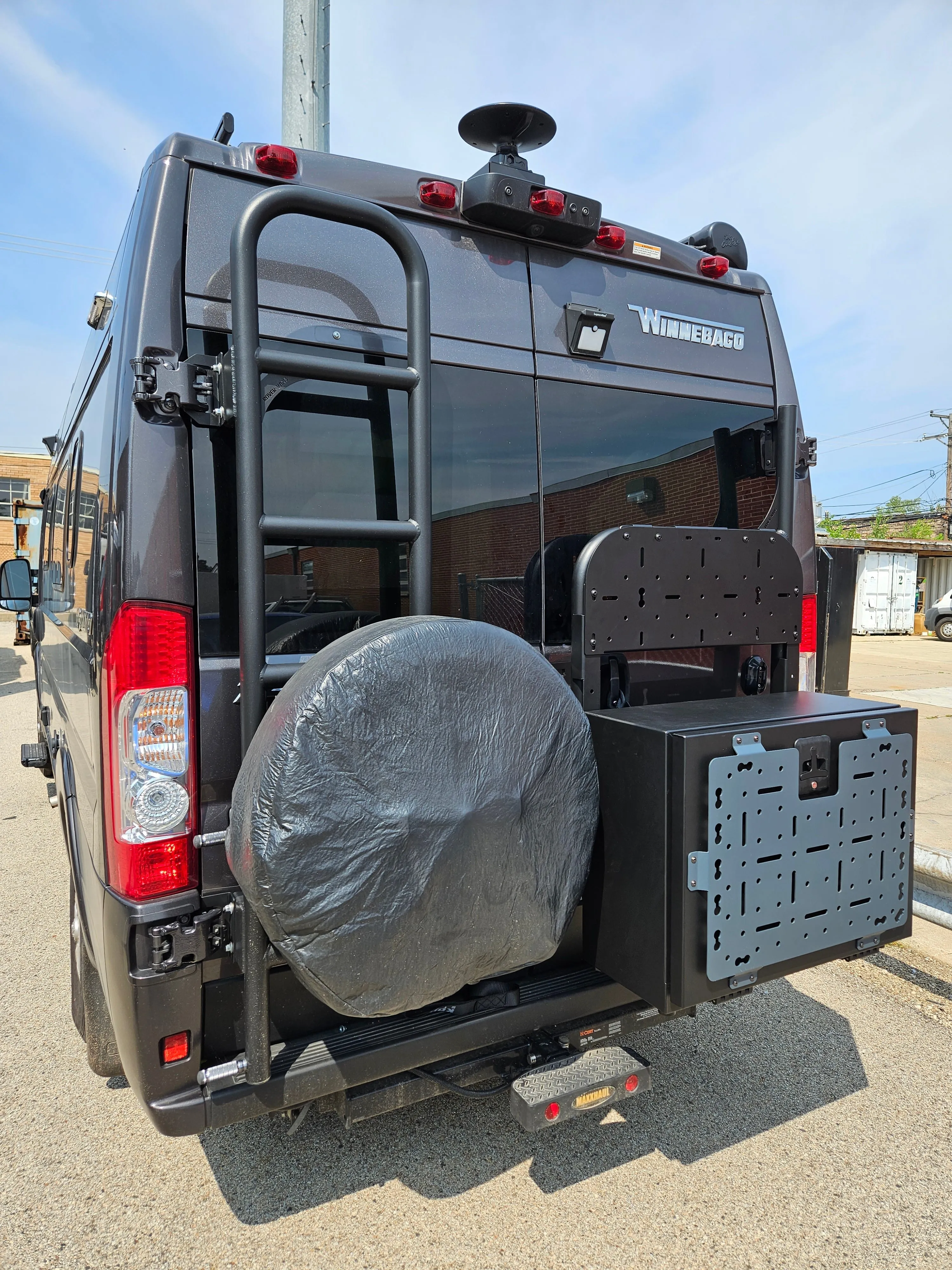 Rover Vans Tire Carrier & Ladder Combo for Ram ProMaster - Drill Through Version