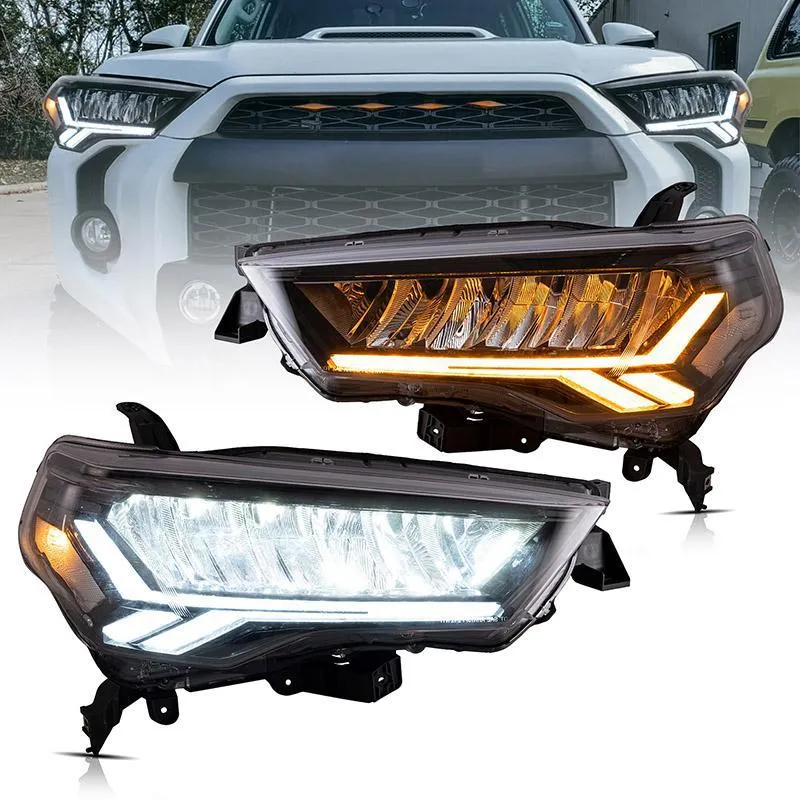 Shark Teeth Style LED Headlight With Dynamic DRL for 2014-2023 Toyota 4Runner