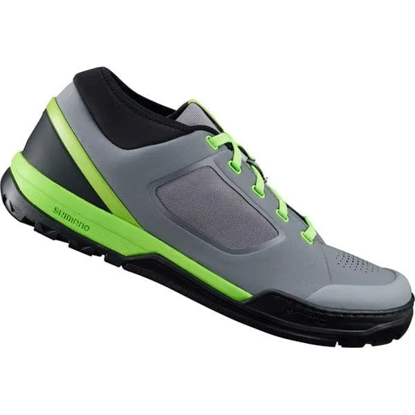 Shimano GR7 (GR700) flat pedal MTB shoes, Grey / Green