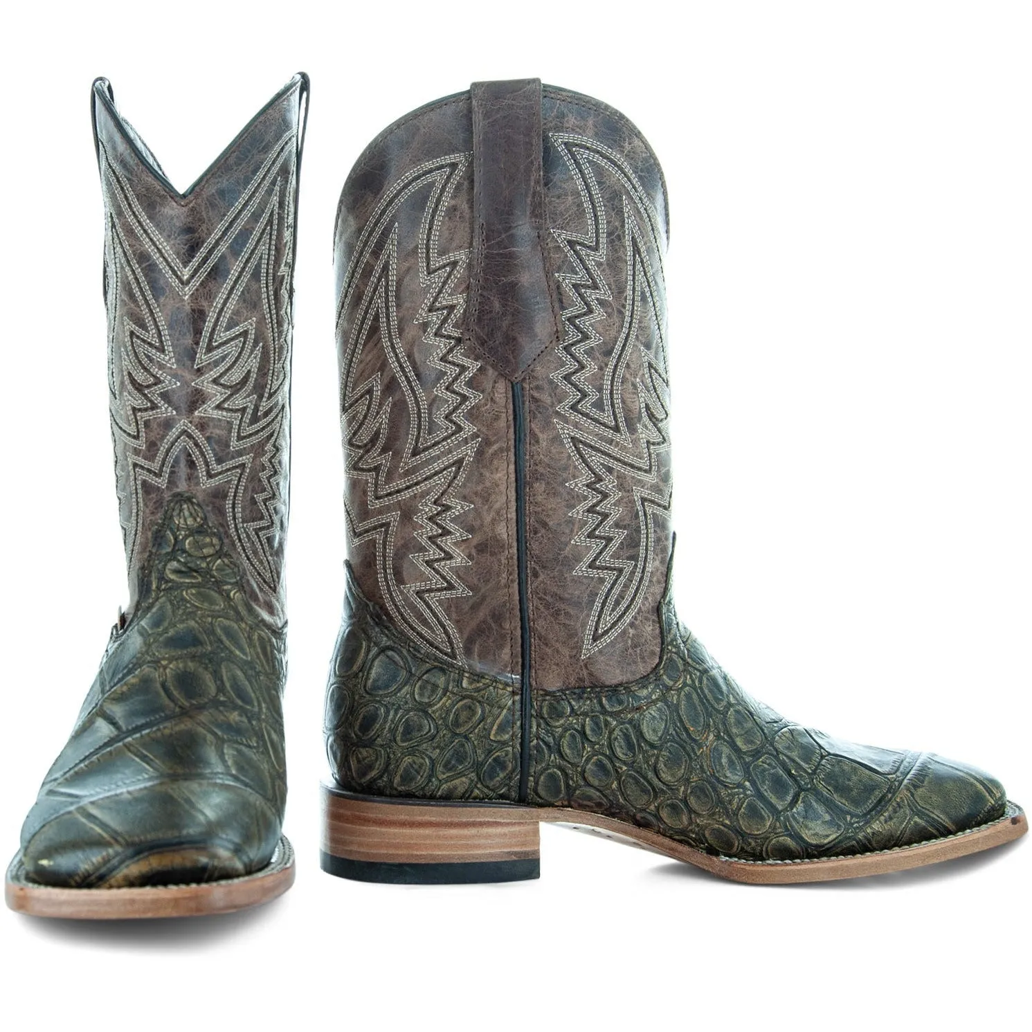 Soto Boots Men's Caiman Flank Print Cowboy Boots H50041