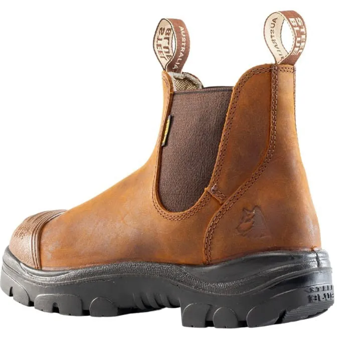 Steel Blue Men's Hobart Scuff Steel Toe Slip Resist Work Boot -Brown- 812967