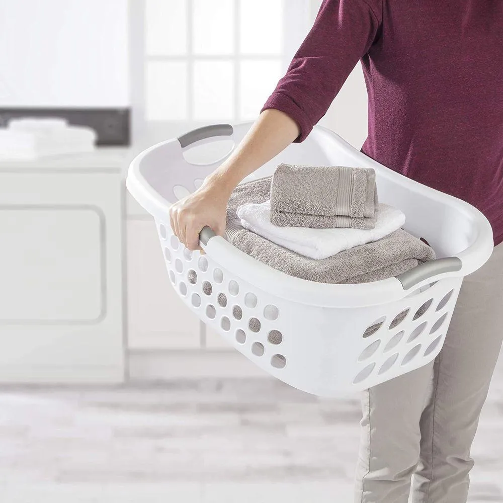 Sterilite 44L Hip Hugger Laundry Basket White