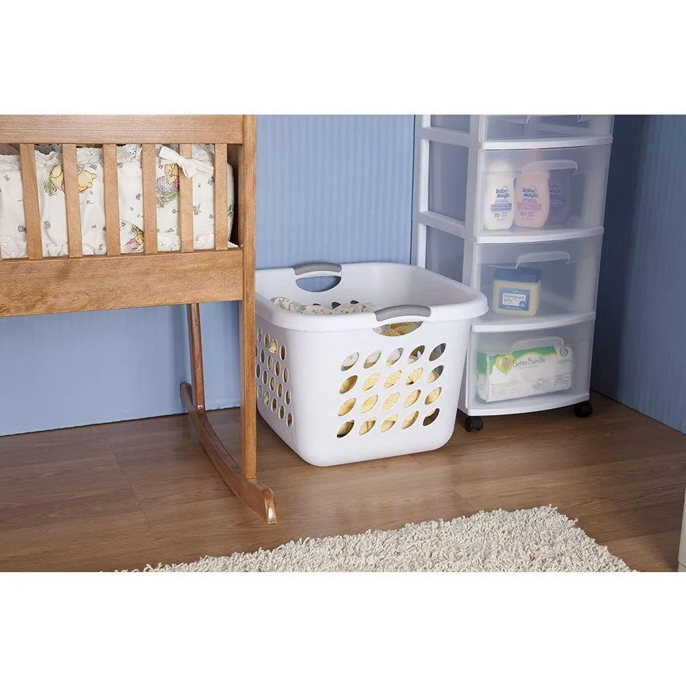 Sterilite Ultra 53L Square Laundry Basket White