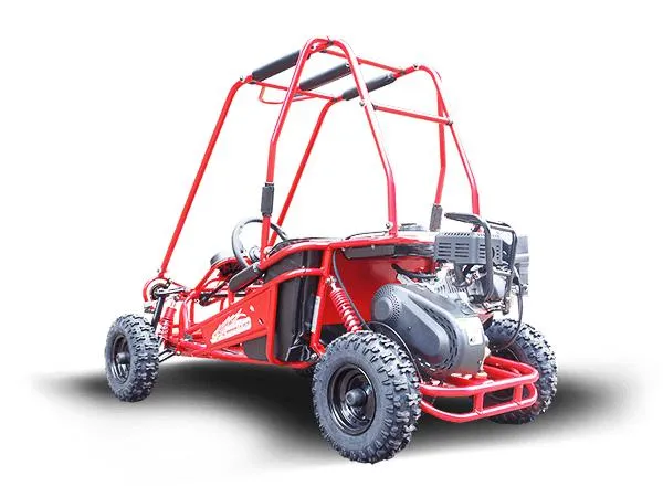 TRAILMASTER MINI XRS  - KIDS SIZE GO KART, Bench Seat, Pull Start , Roll Cage, Lap Belts, NO Reverse